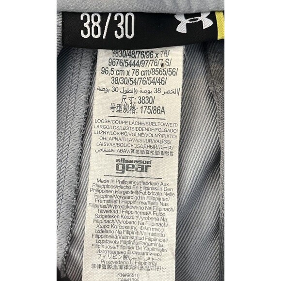 Under Armour Mens Pants 38x30 Gray Khaki Match Play Performance Golf Outdoor - Picture 9 of 9